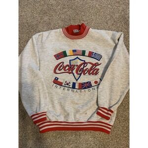Vintage Coca-Cola International Rare Sweatshirt S Gear‎ for Sports 1990 Coke Red